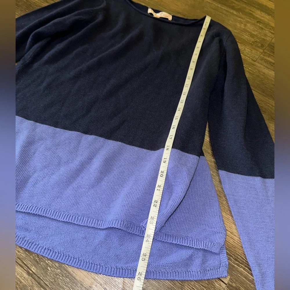 Jade & Ivory Blue Navy Combo Knitted Sweater size Large